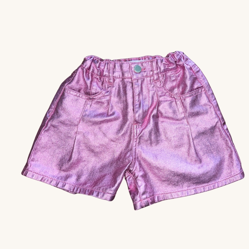 Metallic Pink Kids Shorts